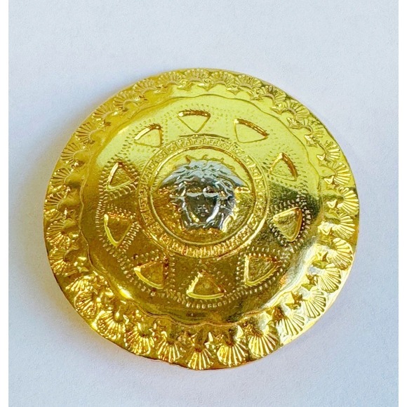 Versace Accessories - Gianni Versace Golden Plate Shield Shape Sea Shell Border Hair Clip